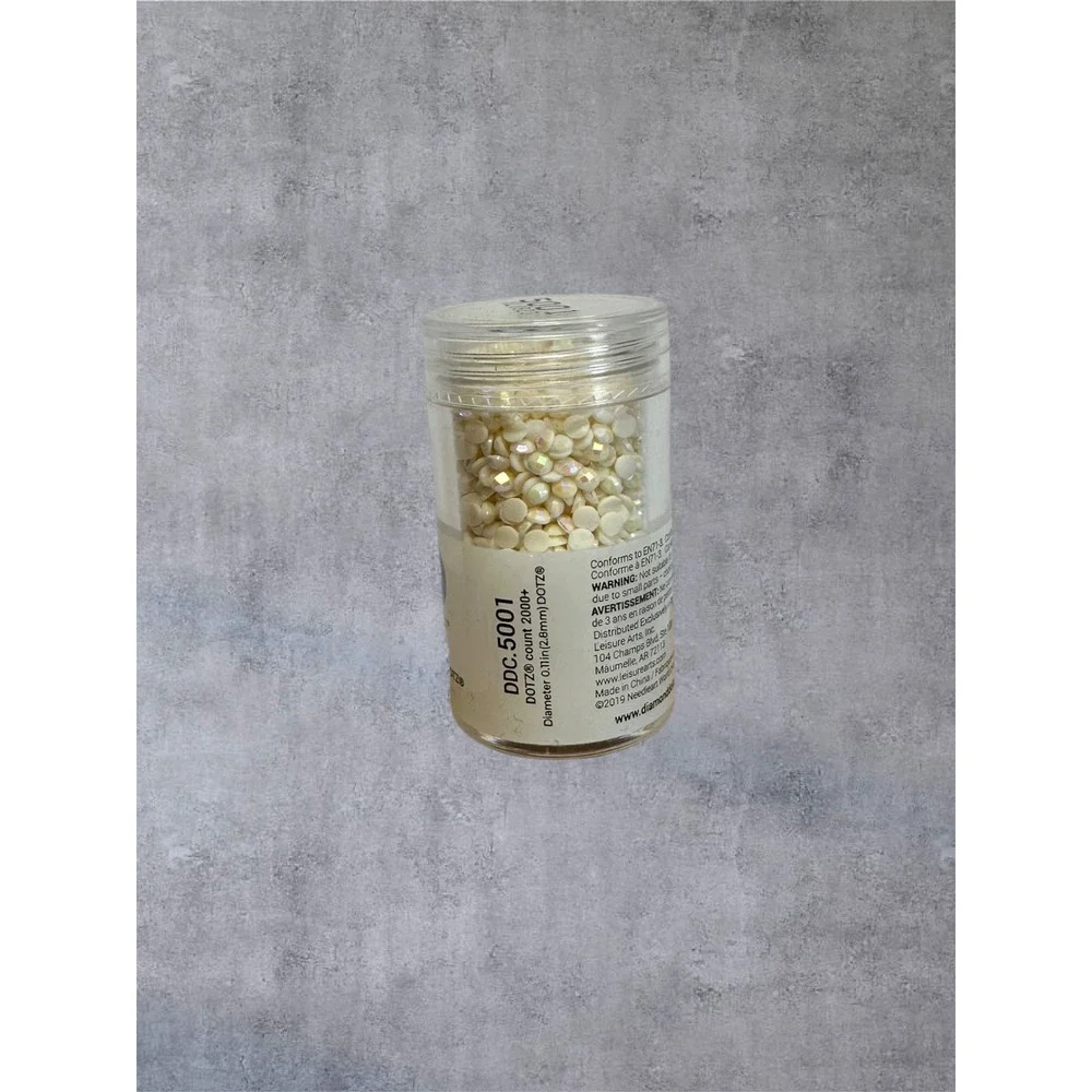 Diamond Dotz Freestyle Gems 5001 Iridescent White 2000+ Count New 13 Facet DOTZ